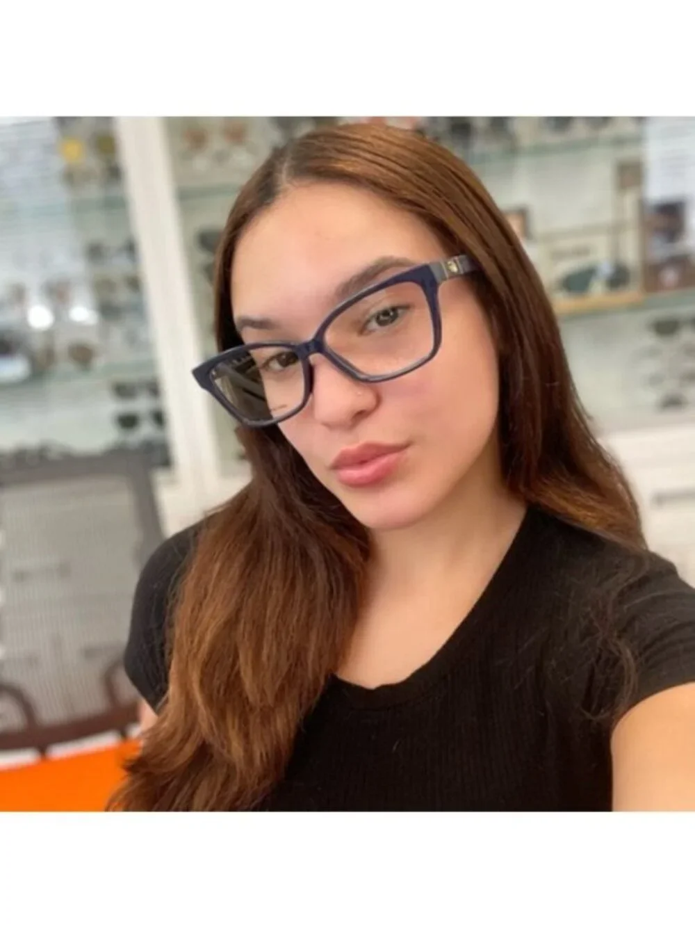 Gucci GG0634O 009 Cat Eye Eyeglasses 50mm – Blue